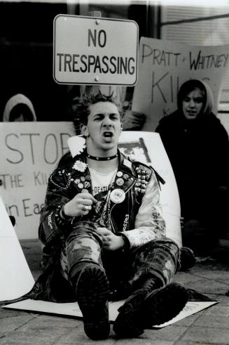 Peace protester