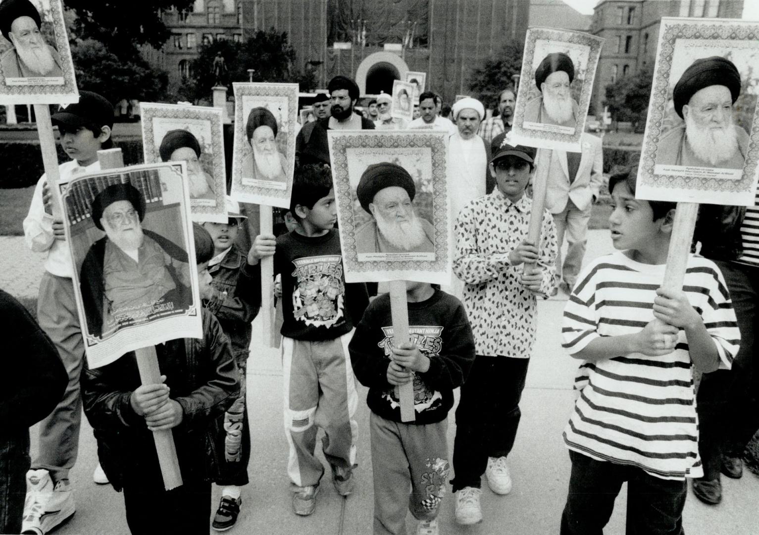 Shiites remember Ayatollah, Young Metro Shiite Muslims march down University Ave