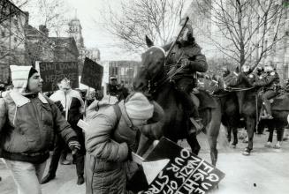 Courthouse clash