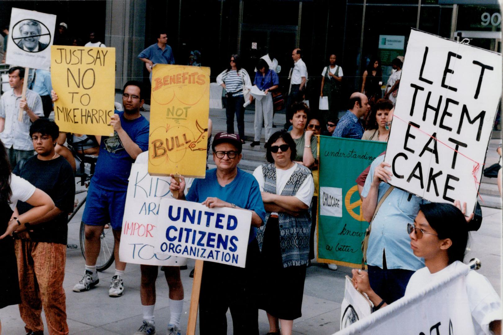 Protesting Plans to cut Welfare & Social Programs