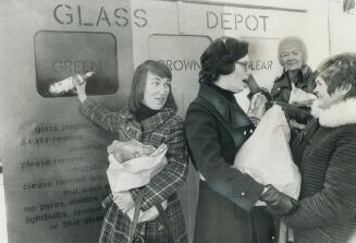 Pollution Solution members collect glass for recycling