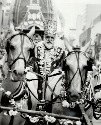 Ancient feast marked in Metro, Horse-drawn float was part of the downtown parade held yesterday by the International Society for Krishna Consciousness(...)