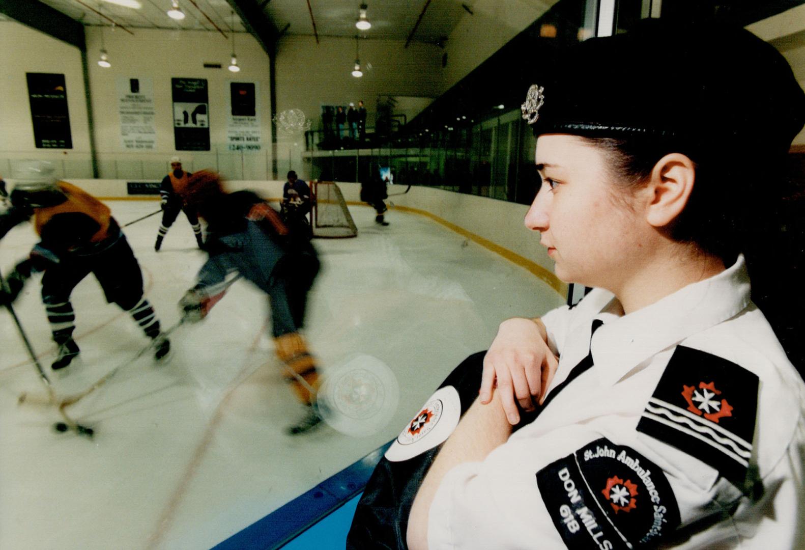 Keeping watch: St. John Ambulance volunteer Melinda Bors, 18, hopes to turn her hobby with St. John Ambulance into a career with plans to train as a nurse