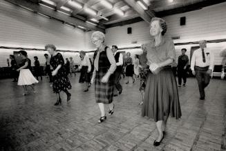 Line Dancing: A group of seniors enjoy an afternoon's line dancing at the Port Union Senior Centre