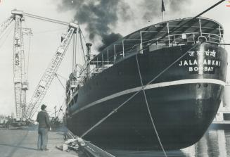 Ending shipping season in Toronto Harbor, the S