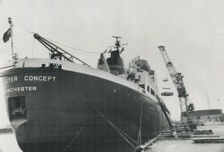 Manchester concept, largest container ship ever to enter the Great Lakes, is unloading in Toronto