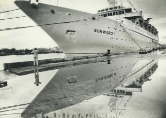 A good lens: This is what a good photographer can do with good equipment when taking what could have been a routine tourist picture of a cruise ship at dockside