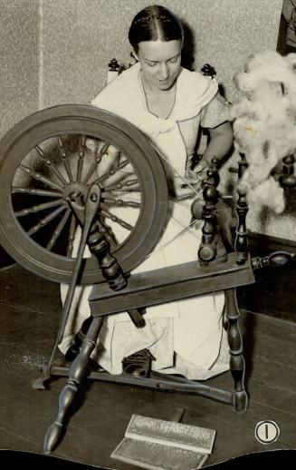 Still uses 1784 spinning wheel, Though a very old relic, this spinning wheel is still as spry as the day it was made in 1784