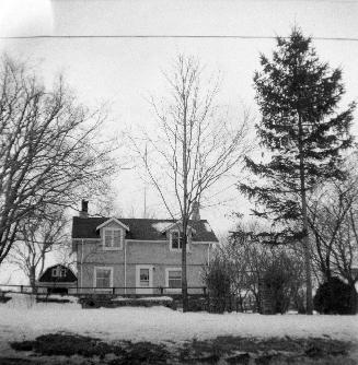 House, Leslie Street, west side, north of Sheppard, Toronto, Ontario. Image shows the front vie ...