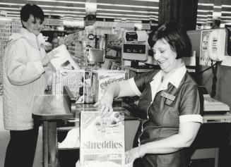 Edna Sinser: Customer service manager at Oakville Place's Food City trains the cashiers, is responsible for them on the job and occasionally spells them at their machines