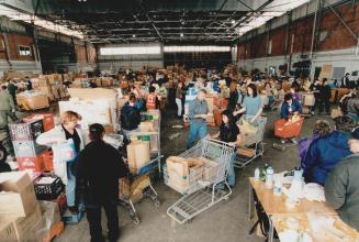 Food flown in from Toronto for storm victims