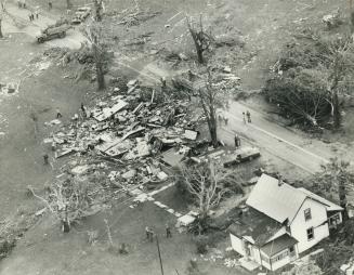 Scene of devastation at Vanessa near Brantford following last night's killer tornadoes that cut a horror-filled swath through southwestern Ontario