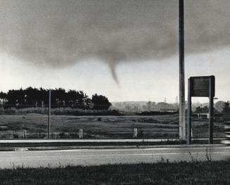 Baby twister, seen from Queen Elizabeth overpass and highway 27