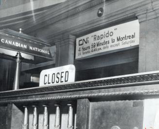 Union Station, austere symbol of the great railway systems built up in another era, will stand locked and empty while the strike lasts. The shouts, th(...)