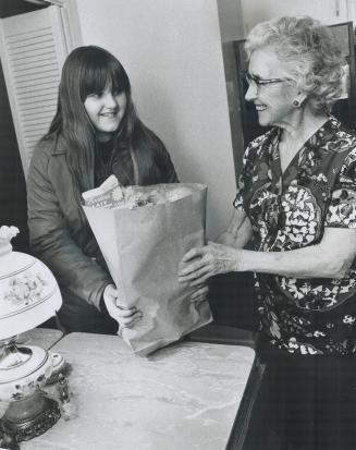 A life-saver, Lella Bean (right) says of 13-year-old Lisa Rollinson, who went shopping for Mrs