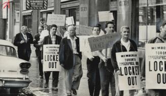 At the start of the dispute between International Typographical Union and the three Toronto daily newspapers in July, 1964, printers and mailers carry(...)