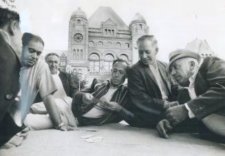 To pass the time away, striking Toronto Western Hospital employees, who were fired from their jobs in July, spend some of their days camping out at Qu(...)