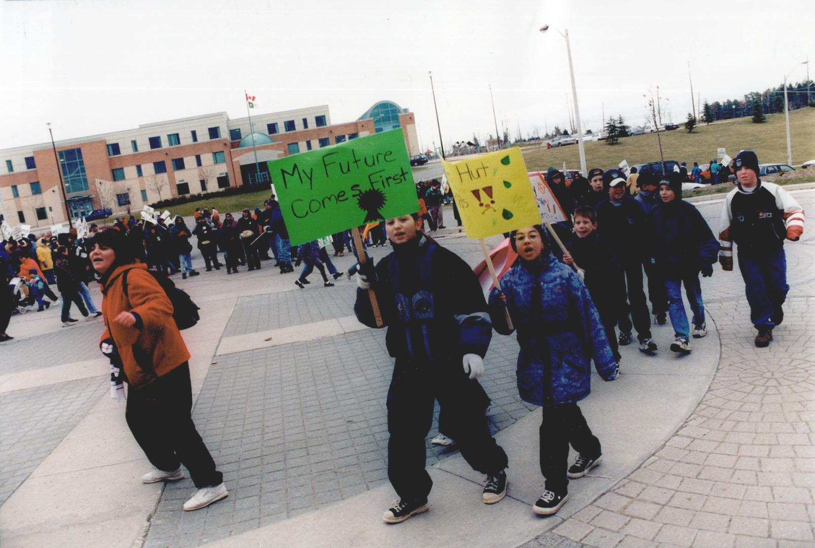 York Region Roman Catholic teachers, 50 parents & Students demonstrate