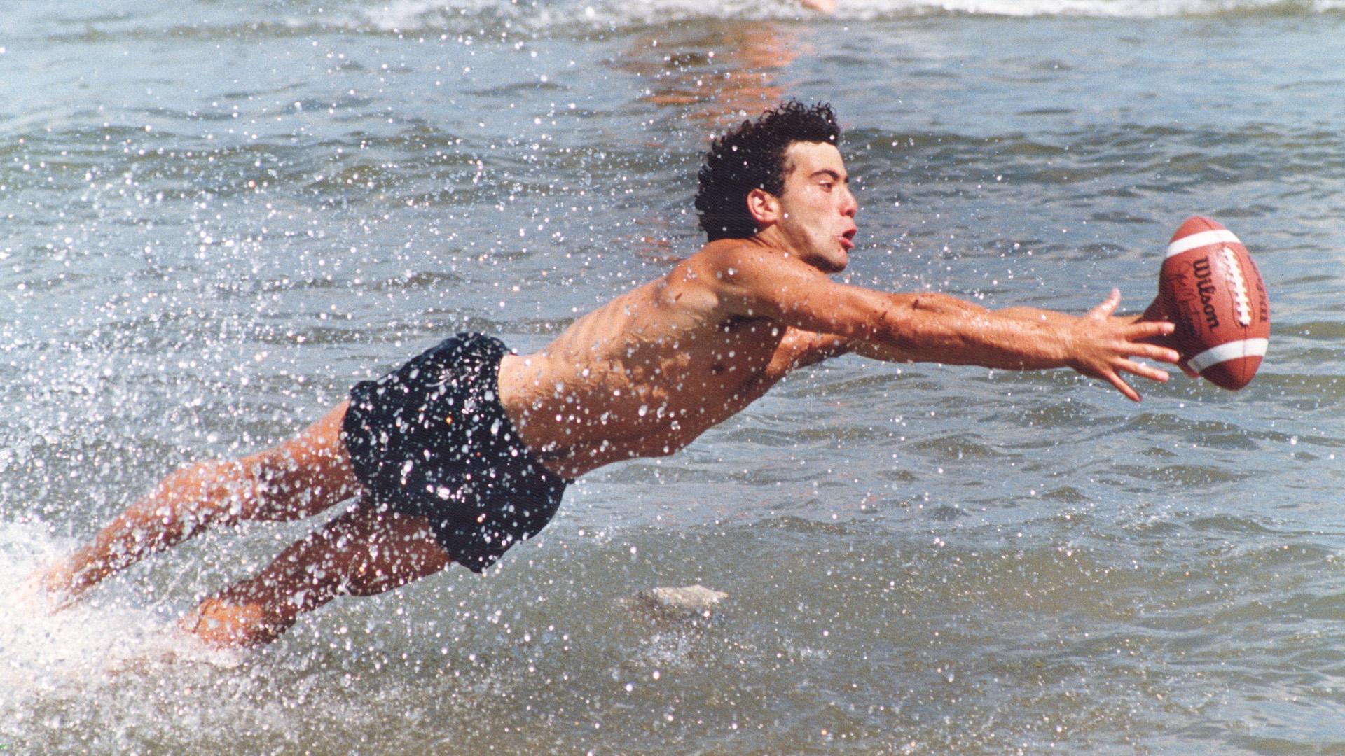 Cool feet and a hot pair of hands, 'Blake Duncan, 16 leaps through the waves at the Woodbine Ave