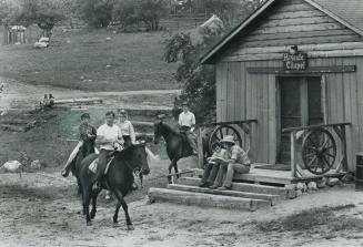 Trail ride at The Peoples Ranch in Halton County is headed by camp director Bruce Chapman with his wife, Chris, left, and counsellors following. Anoth(...)