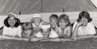 Happy campers: Maheela Karim, Elisabeth Walker, Anne Sagar, Rebekah Walker, Julia Chiaramida, Missy Chapman and Erin Naef