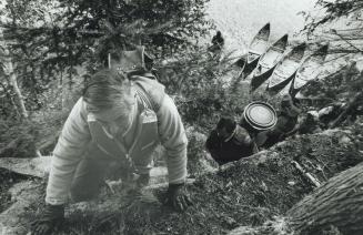 George & Ivan face a tough climb after canal trip at Boundless Adventures