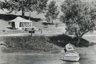 Today's tourists pitch their tents on the shores of Rice Lake where Indians camped 2,000 years ago