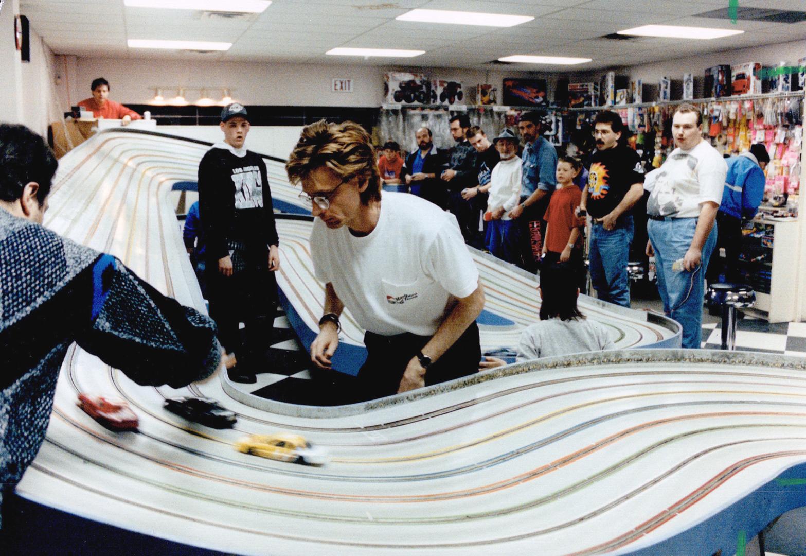 Go for spin: An eight-lane track like this one at Raceworld in Scarborough will be set up at the Toronto auto show so the public can take a spin