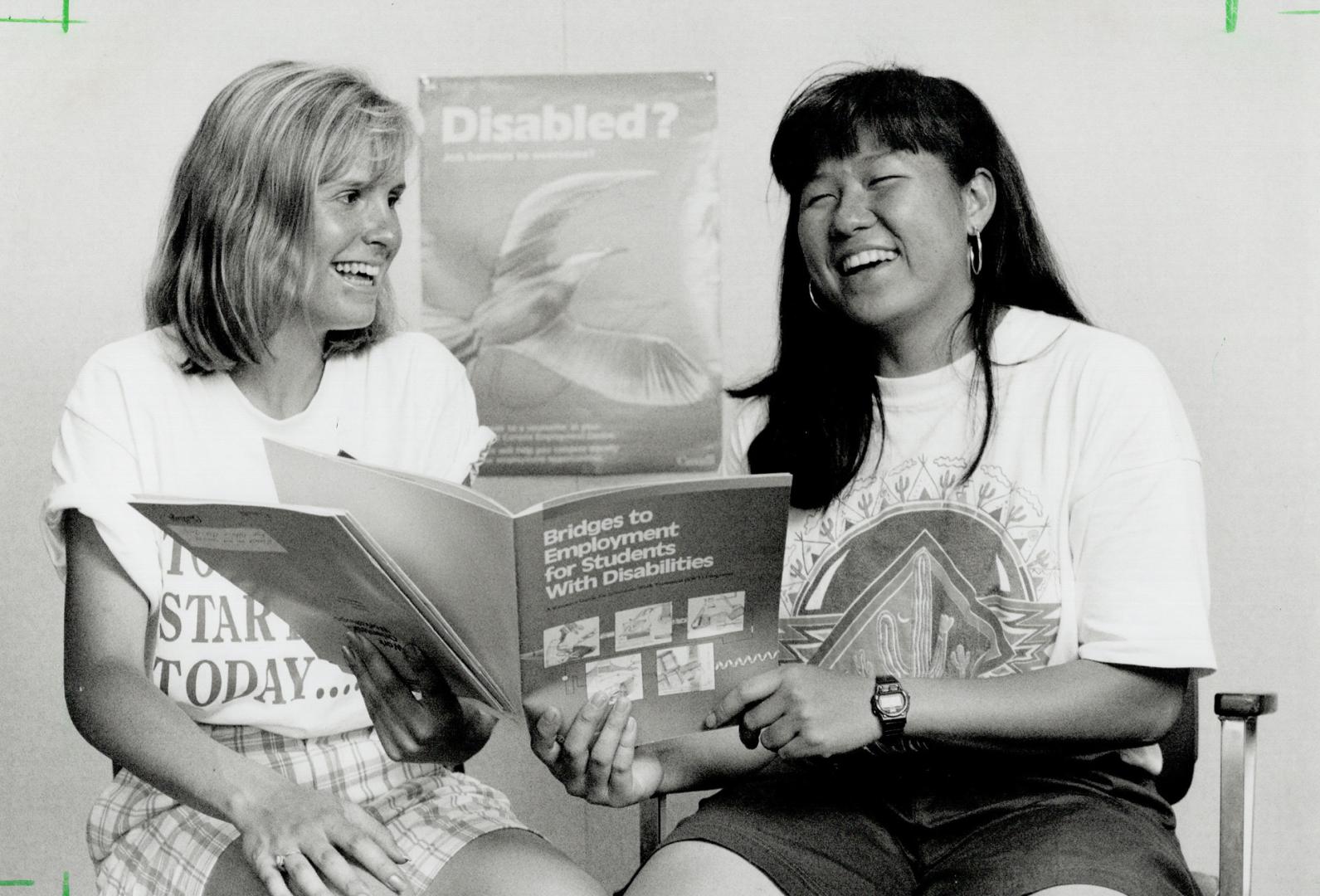 No easy task: Student placement officers Leanne Laughlin, left, and penny lee, are working hard to find jobs for about 25 Scarborough students with special needs