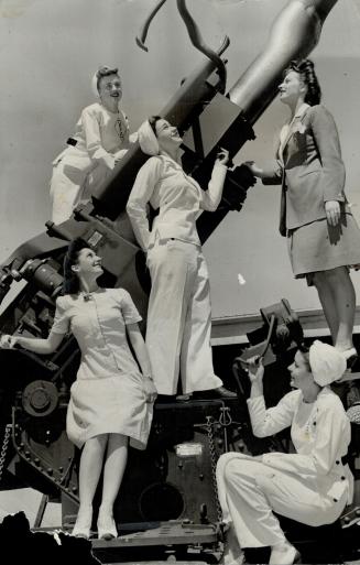 Big 3.7-Inch anti-aircraft guns, built at Peterboro, are dependent on fuses from the General Engineering Co