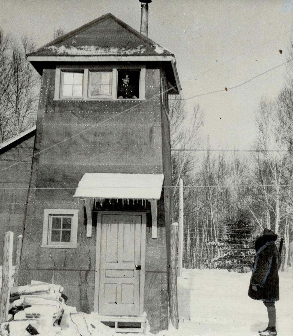 Sentries are suspicious, Elaborate precautions have been taken to prevent the escape from the internment camp