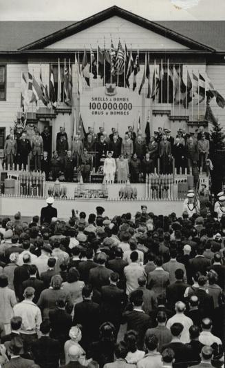 Presentation was made on a platform decked with flags of the United Nations