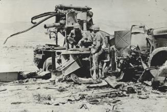 directly above are the remains of a German 88 mm