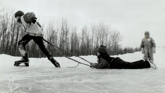 What a drag, January's cold weather can't keep Allan Bevand, 11, indoors