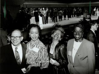 Volunteers in limelight, Lyle Kersey, left, Alleen Williams, Arminta Thomas and Charis Newton of the Ontario Black Society are among more than 600 peo(...)