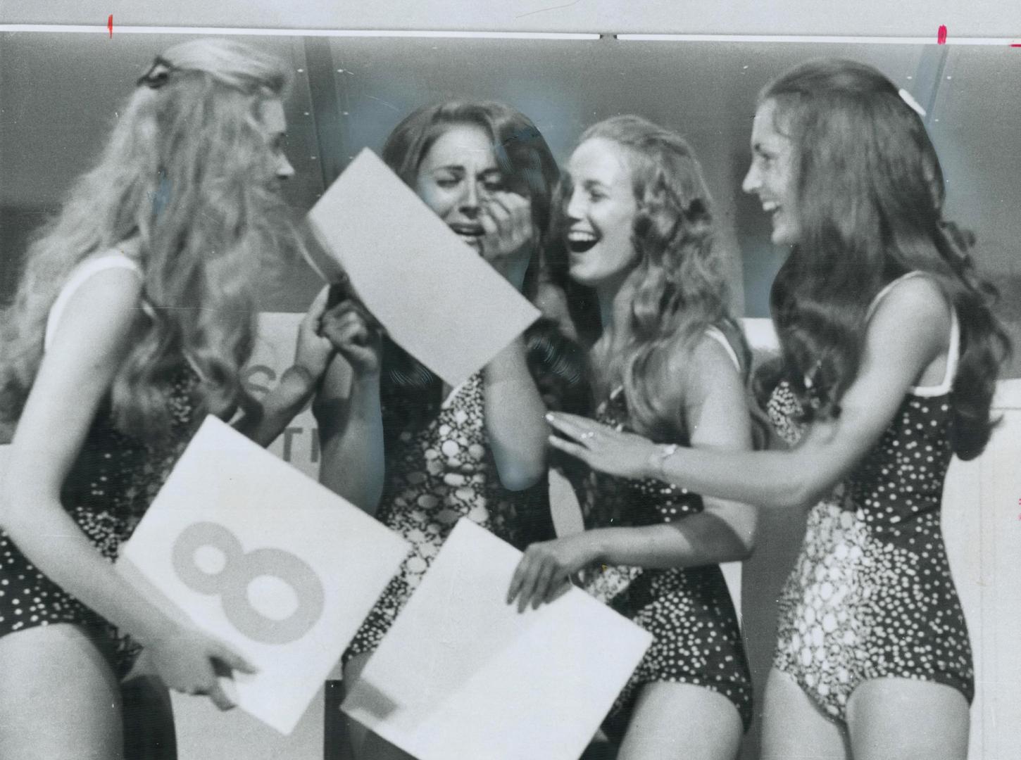 Chosen Miss Toronto, Pat Mazurick, 21, a Rexdale model, bursts into tears Saturday night at the 90th annual police games. Later though, she took her w(...)