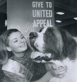 Uniting their appeal, this year's Miss United Appeal, Arlene Day, meets this year's appeal mascot, a 4-year-old St