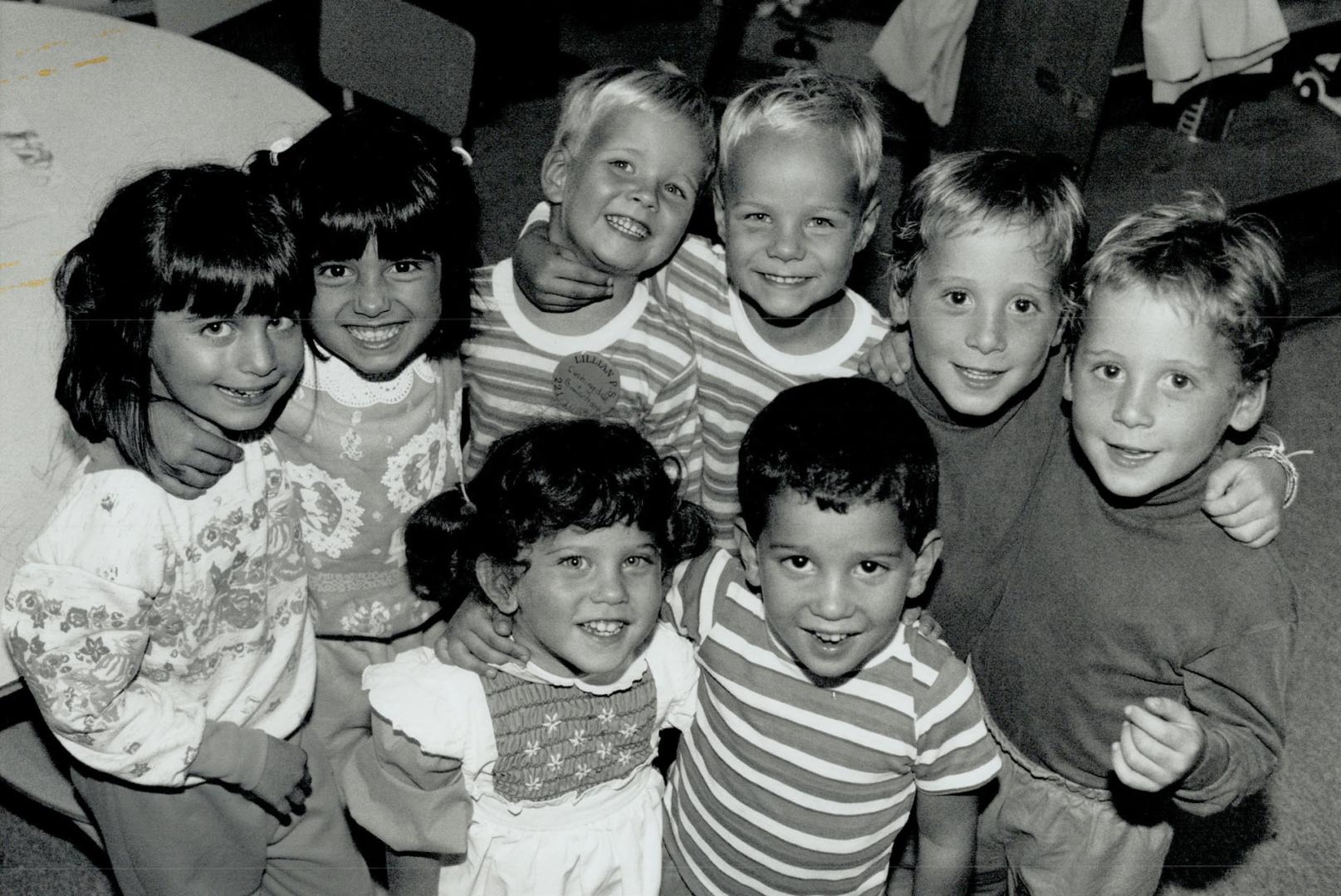 Seeing double, Four sets of twins are in the same junior kindergarten class at Lillian Public School in North York