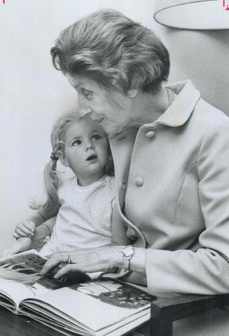 Blind reader holds a 'Story Hour', Read me a story, all youngsters sometimes plead