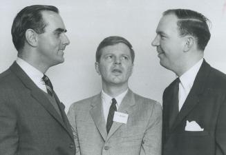 Tory Hal Jackman (left), Liberal Don Macdonald and Harding Bishop Of NDP, They're contesting Rosedale, an unpredictable riding with a wide range of neighborhoods, polyglot people