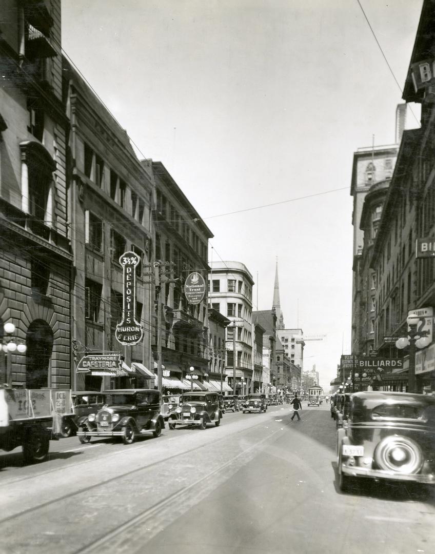 King Street East, looking east from east of Yonge Street, Toronto, Ontario