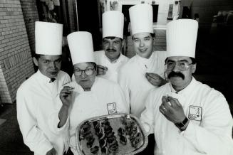 Native Chefs: From left, Andrew George, bertha Skye, Arnold Olson, David Wolfman and Brian Sappier