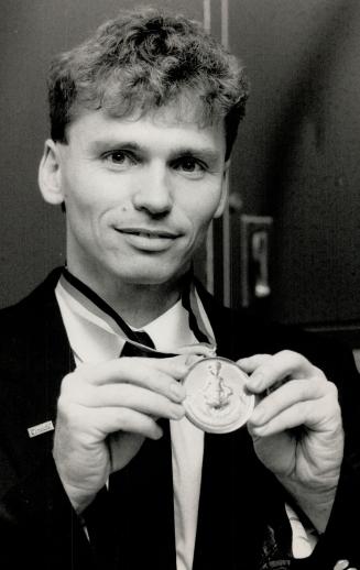 Proud Winner: Fred Kolar shows off the gold medal he won at the World Culinary Olympics in Frankfurt