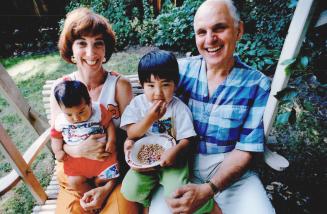 Happy Family: Andria Spindel and Don Duprey with their children Jacob, 3, from Korea, and 3-month-old Ethan Emmanuel from Peru