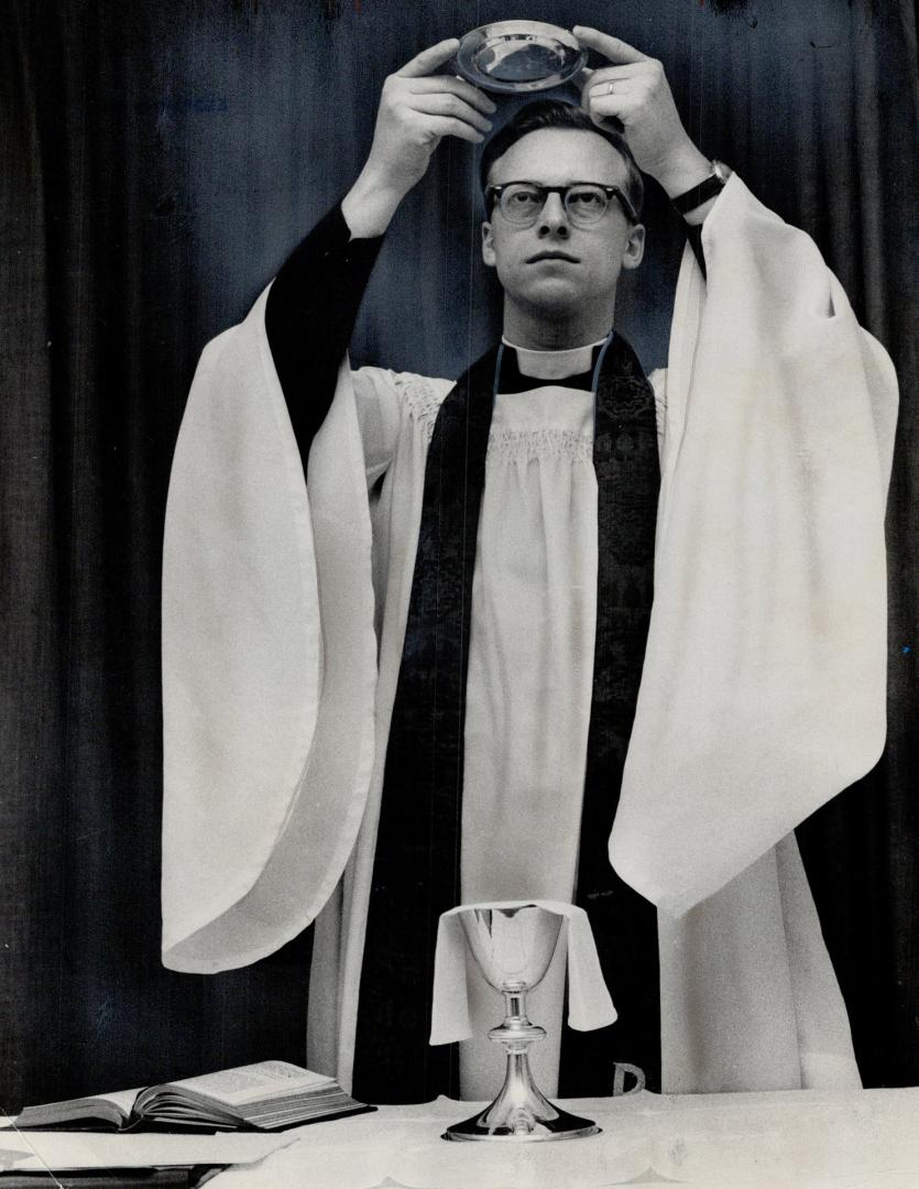 Fr. Russell Celebrates Eucharist in Chaptel. Communion is available every afternoon for students