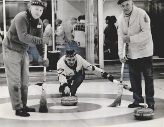 Men of the Cloth enjoying their favorite winter sport, From left, Rev