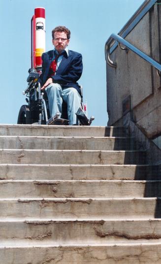 Sam Savona meets a dead end at the Queen's Park subway entrance on University Ave