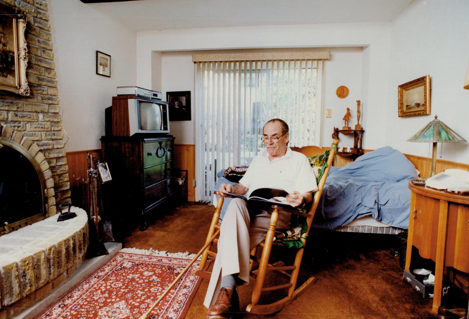 Left, Dan McGregor,f 74, found independence, despite multiple sclerosis, in specially renovated quarters in his daughter's home