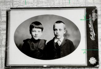 Early days: Ellen Keatly was 8 when she posed with her brother George for this photograph, which was taken shortly before the two youngsters were sent to Canada from England