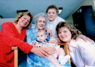 Generating generations. Five generations of a Scarborough family gather at Kennedy Lodge on Kennedy Rd., where Ellen Anderson, 91, is a resident. She (...)